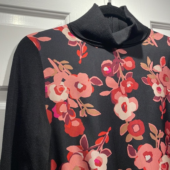 Like New Kate Spade ♠️ Floral Long Sleeve Turtleneck Sweater - Picture 4 of 12